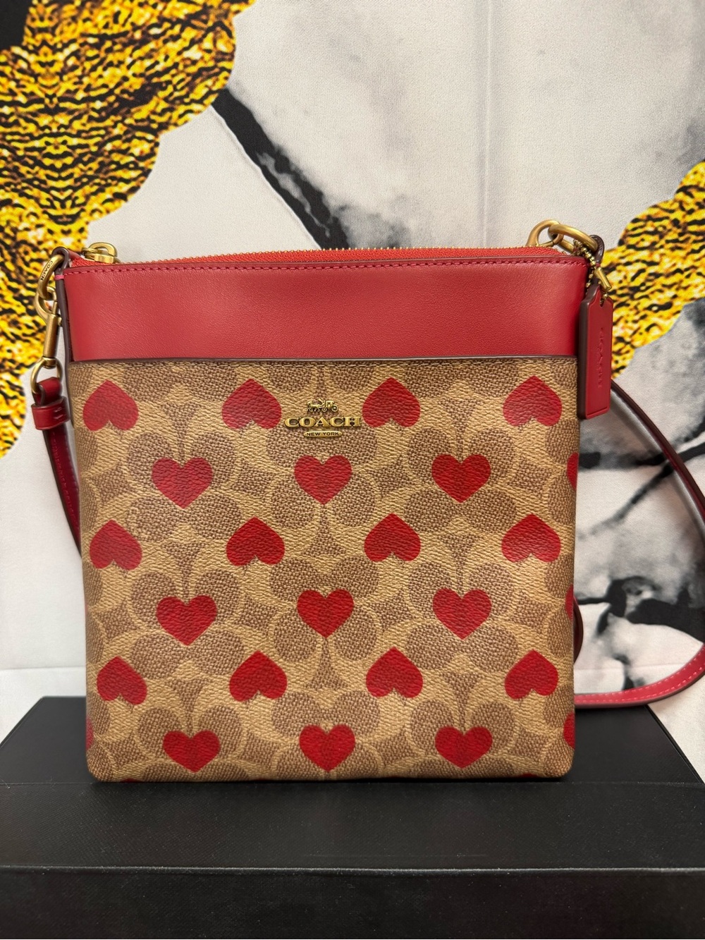 Coach Red Heart Signature Crossbody